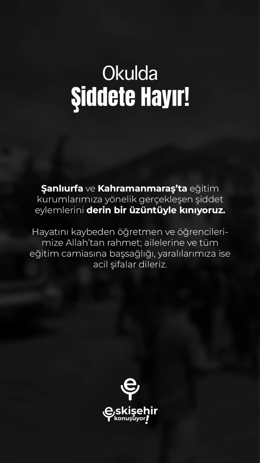 OKULDA ŞİDDETE HAYIR!